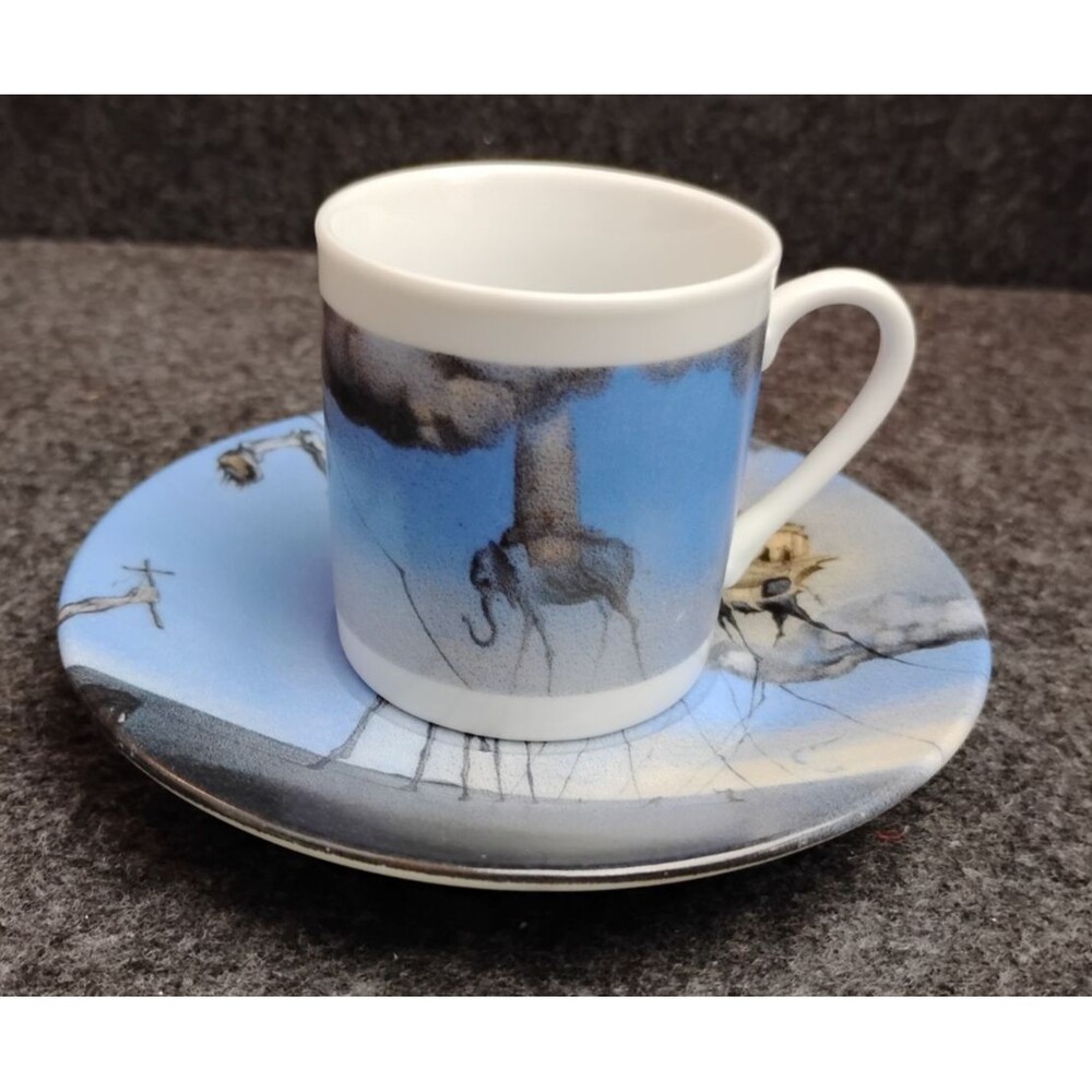 Vintage Salvador Dali Demitasse Cup Set Temptation of St Anthony Fundacion Gala